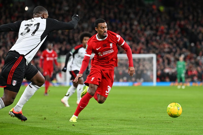 Nicked possession back for Liverpool several times in the first half although lapse in concentration saw him handle the ball before it had gone out of play and first touch was heavy on occasions. Almost broke the deadlock in the second half  but steered wide before subbed  the 56th minute. 