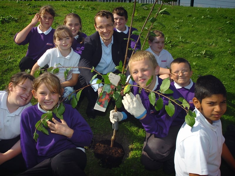 The Director of the Public Health Primary Trust Dr Andrew Howe was at Boundary Primary School in Blackpool to officially open their new allotment
