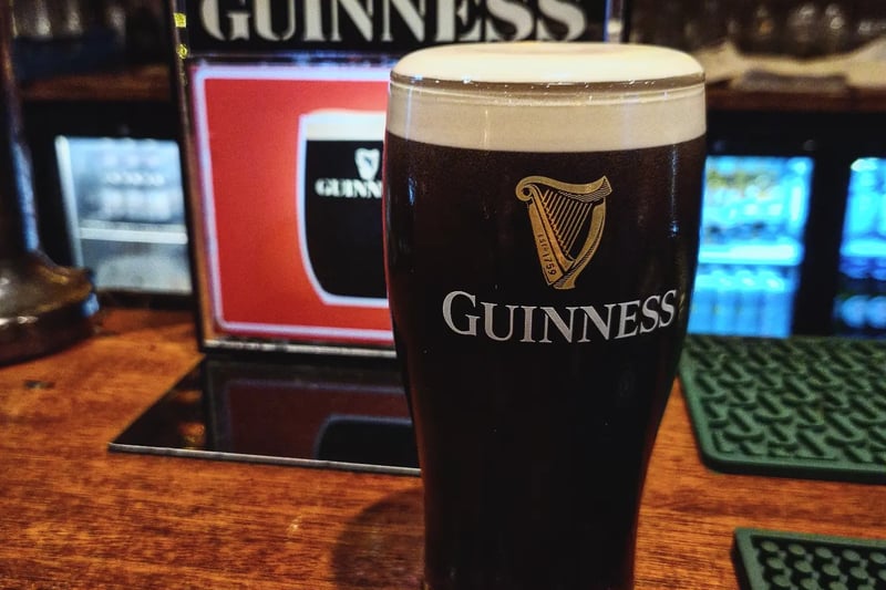 Enjoy a delicious Guinness 0.0 in an old style tulip glass. 
