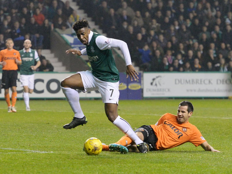 The French-born Congolese striker scored 17 Premiership goals during his two seasons at Easter Road from 2014-16. He has made seven international appearances for Congo