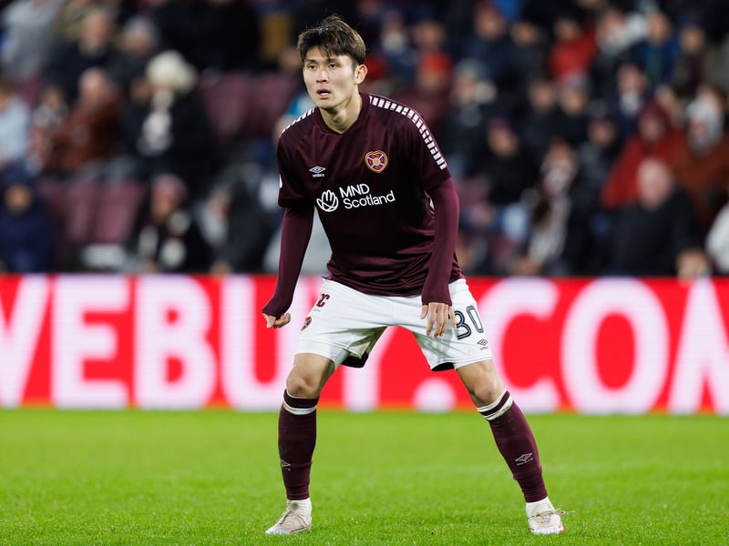 6/10 Another who has still to properly find form in Edinburgh. Injuries have hindered the Japanese forward's progress as he tries to cope with the unforgiving nature of the SPFL after moving from Japanese club FC Tokyo.