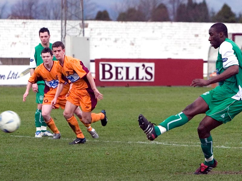 Malian footballer Konte, played as striker for Hibs in 2005-06, scoring his only Premiership goal against Motherwell.