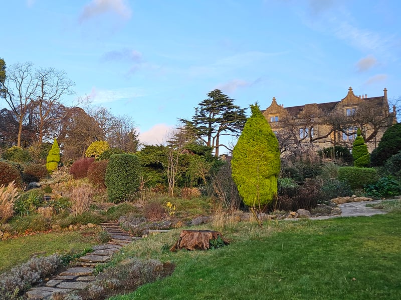 The grounds include a walled garden.