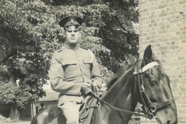 Dr Tom Hudson on horseback during his time with the Household Cavalry