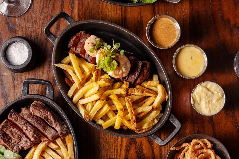 The steak frites are a big hit at Chateau-X and very reasonably priced with flat iron frites starting from £10. 10 Claremont St, Finnieston, Glasgow G3 7HA. 