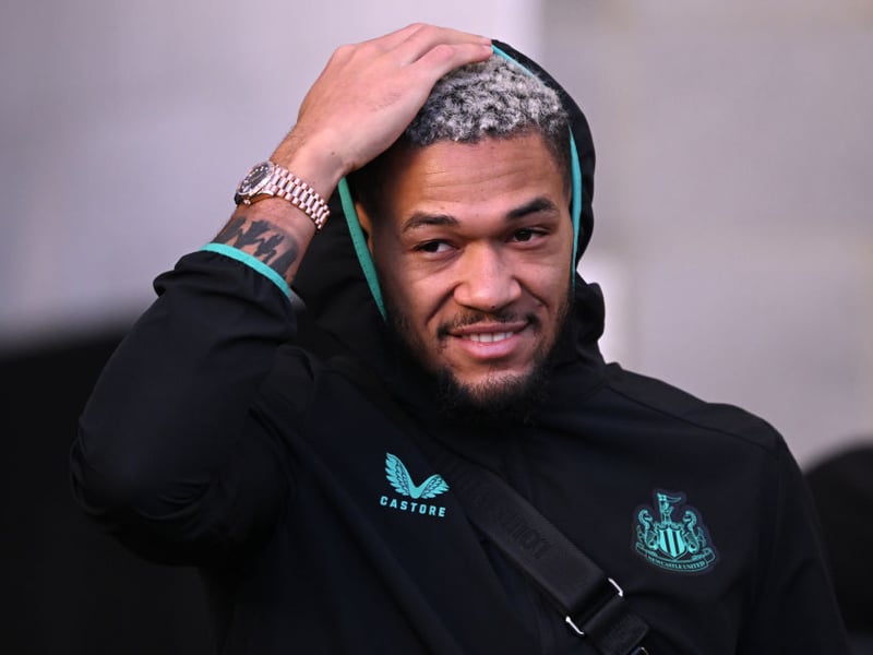 Joelinton has undergone surgery on his thigh injury and has been ruled-out of action until May.