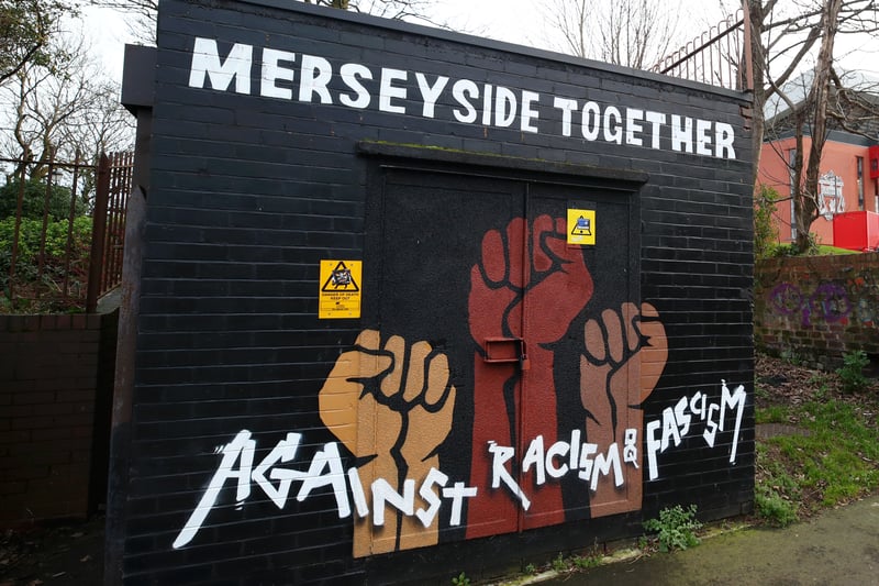This piece of street art was photographed outside Anfield stadium in 2020 and the message speaks for itself.