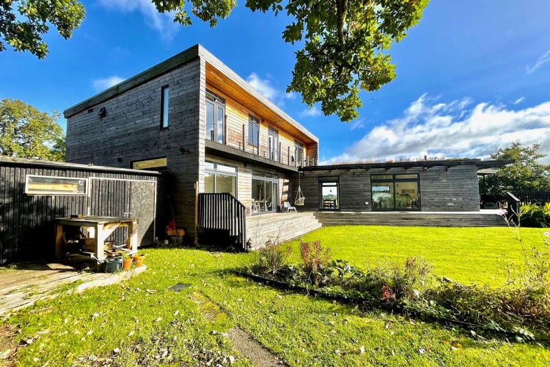 What is it? A contemporary four-bedroomed detached home, carefully designed to blend into its superb rural setting with lovely views towards the Lomond Hills and Loch Leven.