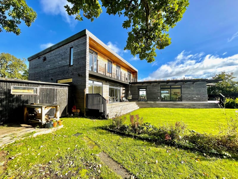 What is it? A contemporary four-bedroomed detached home, carefully designed to blend into its superb rural setting with lovely views towards the Lomond Hills and Loch Leven.
