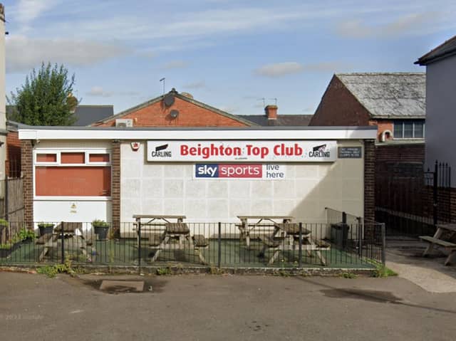 Beighton Top Club, on Manvers Road, Sheffield, which has closed suddenly