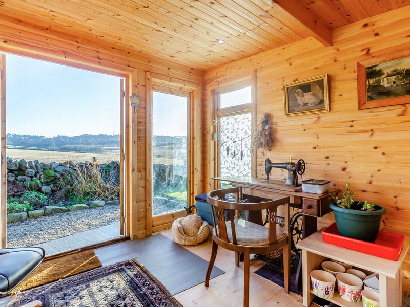 Exterior: The easily maintained grounds have electric gates, shrubs, a koi carp pond and ample parking. There are two powered garden buildings that are ideal for home workers.
Contact: Strutt & Parker