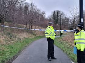A cordon has been erected across a public footpath in the South Street Park area, near Park Hill. South Yorkshire Police said officers are investigating a report of a stabbing on January 11, in which one man was taken to hospital.