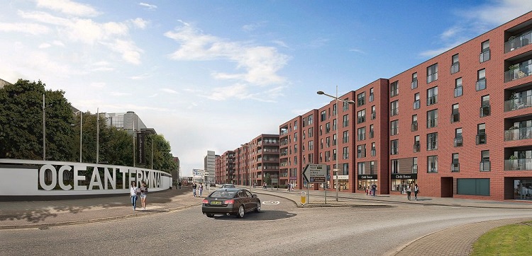 Currently under construction next to Leith's Ocean Terminal, this will add 388 homes, a 1,500 m² flexible workspace and a café to the area.
