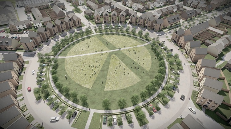 Planning authorities have approved the creation of this new 49 acre residential district comprising 1,330 homes, a local centre and a primary school.