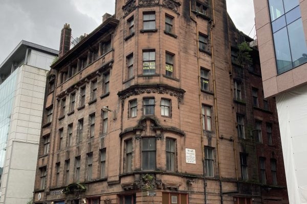 The tall five-storey building in the city centre was marketed for sale in 2022. Inspection in June 2023 found  the condition of the building has deteriorated. There are issues with decay and damp of the eaves on the east elevation. Salt deposits have built up on the masonry and damage to the interior is visible through the windows.