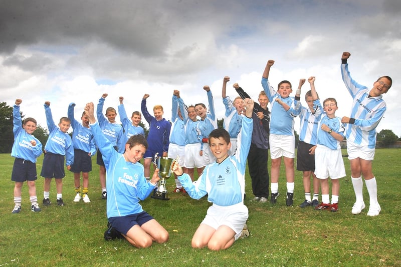 Pupils from the school - and from Usworth Primary - were overjoyed to celebrate a joint win on the sports pitch in 2006.