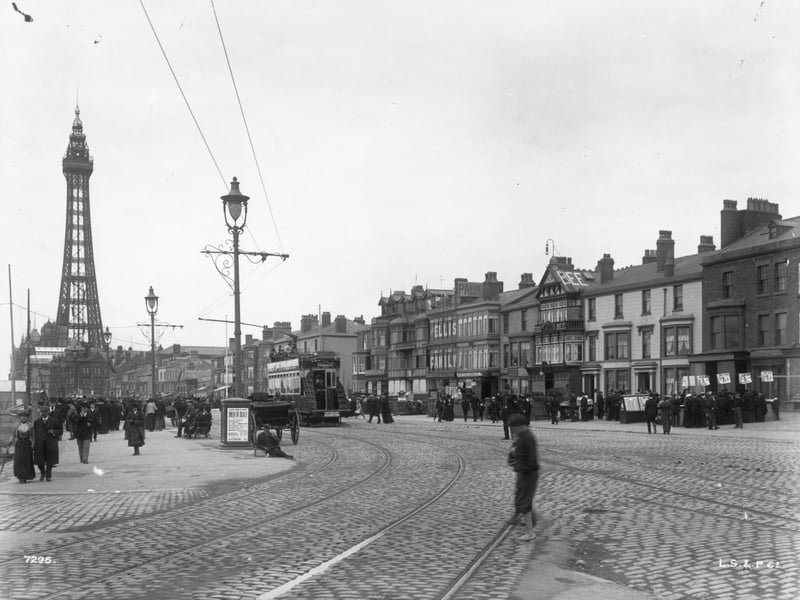 Slightly earlier than the 1920s but a great shot nontheless. A main street, with tramlines, in the seaside resort of Blackpool, Lancashire. (Photo by Hulton Archive/Getty Images)