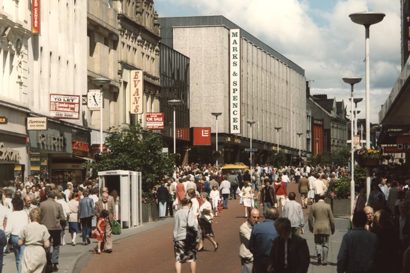  A view of Northumberland Street Newcastle upon Tyne taken in 1985.