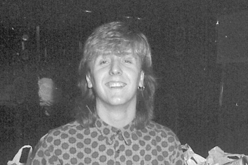DJ Paul Davison was having a great time at Annabels in this photo from 1985.