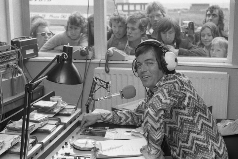 Radio DJ Tony Blackburn at Milburns in Sunderland in 1975.
