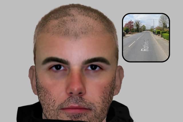 Officers investigating a reported sexual assault in the Maltby area of Rotherham have released this e-fit image of man they would like to identify