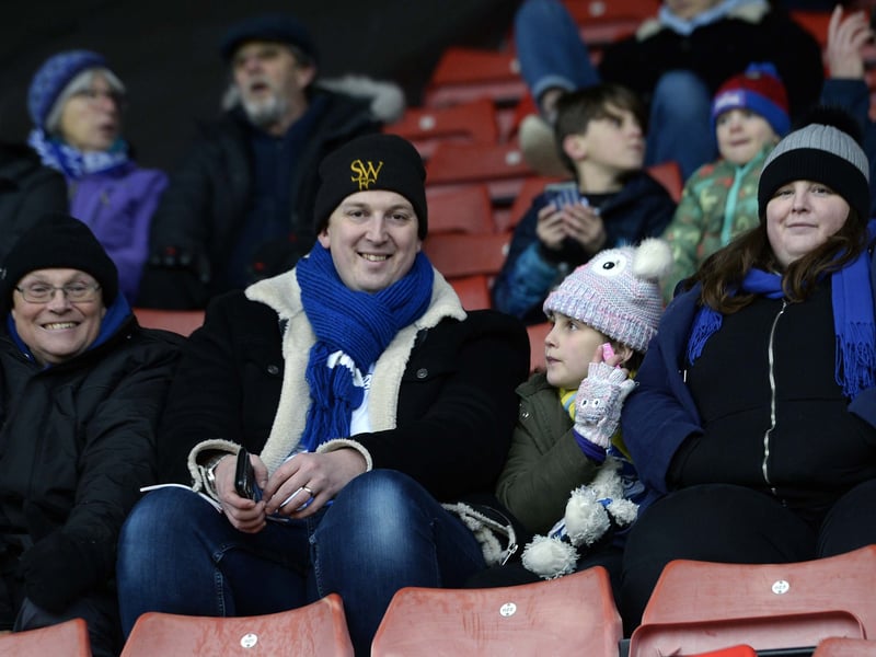 Owls fans who made the long journey to the South Coast and St Mary's to face Southampton.
