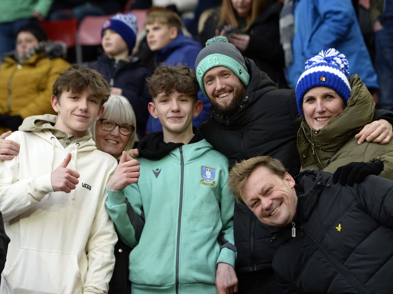 Owls fans who made the long journey to the South Coast and St Mary's to face Southampton.