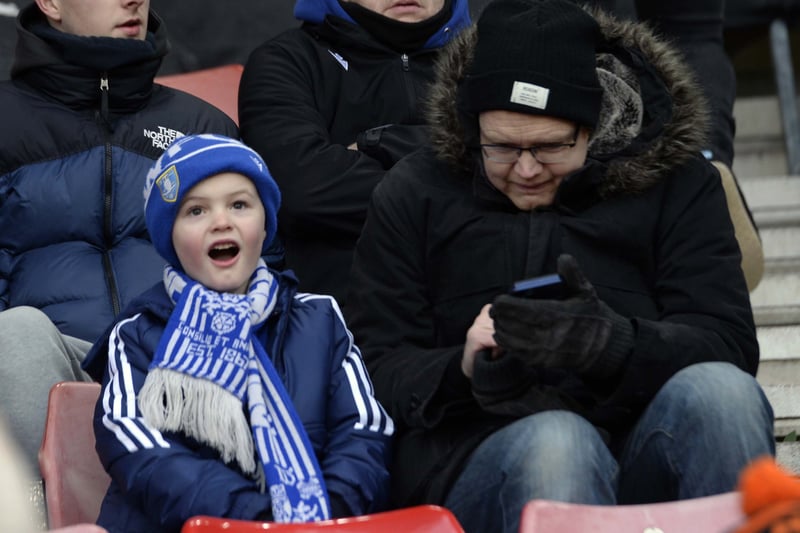 Owls fans who made the long journey to the South Coast and St Mary's to face Southampton.