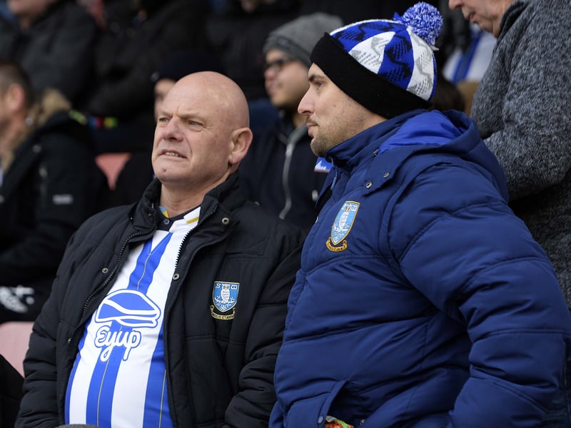 Owls fans who made the long journey to the South Coast and St Mary's to face Southampton.