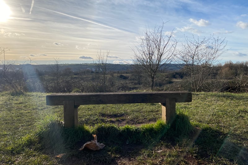 A bench gives you a chance to take in the breathtaking views
