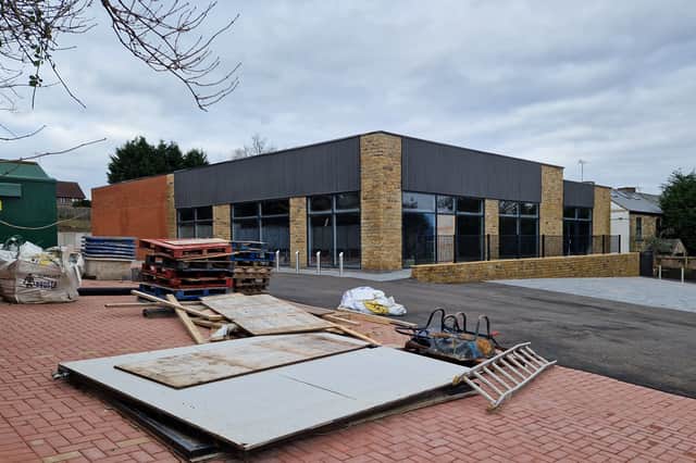 The supermarket building on the site of the former Royal Oak pub, Mosborough, appears to be complete. Picture: David Kessen, National World
