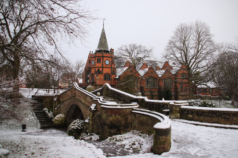 A beautiful snow-covered Port Sunlight.