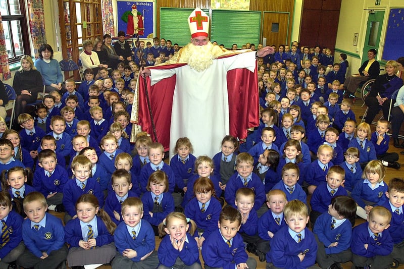 St Nicholas visit to St Nicholas CE Primary School, Marton