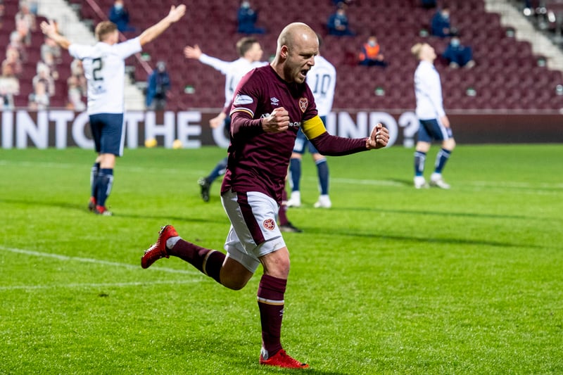 The current Jambos boss scored 29 goals in his three years as the Tynecastle striker from 2018-2021