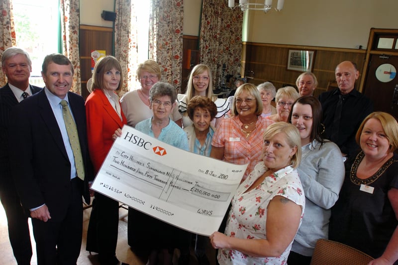 A great day in 2010 when the WRVS handed over £250,000 to representatives of City Hospitals Sunderland.