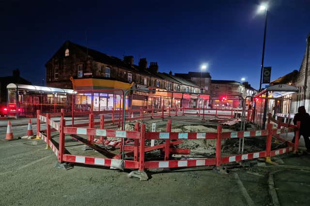 The roadworks on the A57 which closed Whitham Road, in Broomhill, Sheffield