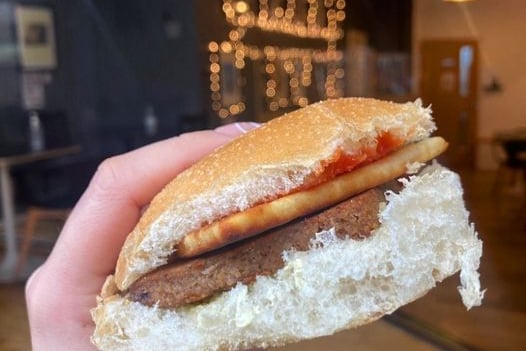 Rose and Grants only serve vegan square sausage - which tastes just as good meaning you won't even notice the difference on a roll with a potato scone. 