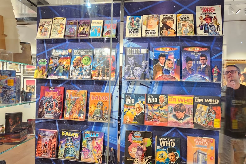 Doctor Who books from across the decades are included in the exhibition
