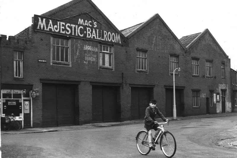 Mac's Majestic Ballroom, Bathesda Square, Bathesda Road.
The building consisted of a ballroom on the first floor, a garage and a small shop.
The premises were sold to the Brunswick Workingmen's Club
