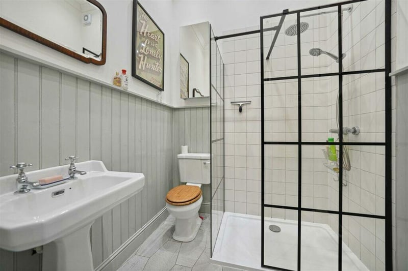 A look inside one of the three bathrooms found in the property with this having a modern walk in shower. 