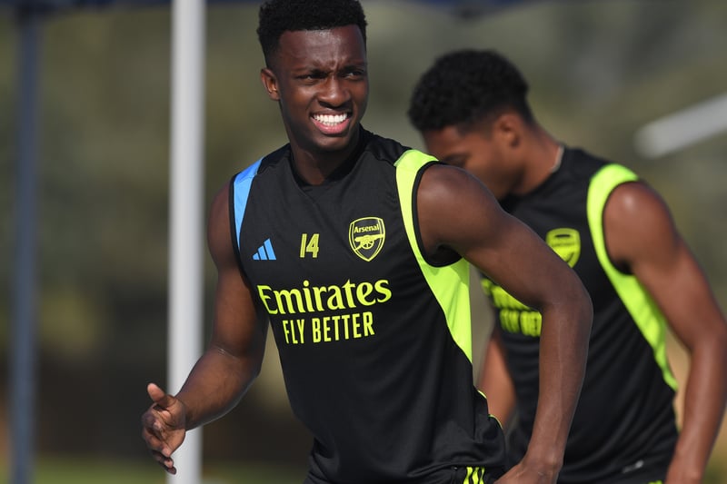 Nketiah was fully involved in training as rumours of a move to Crystal Palace continue to swirl - the Gunners are unlikely to let the player leave without replacing him first.