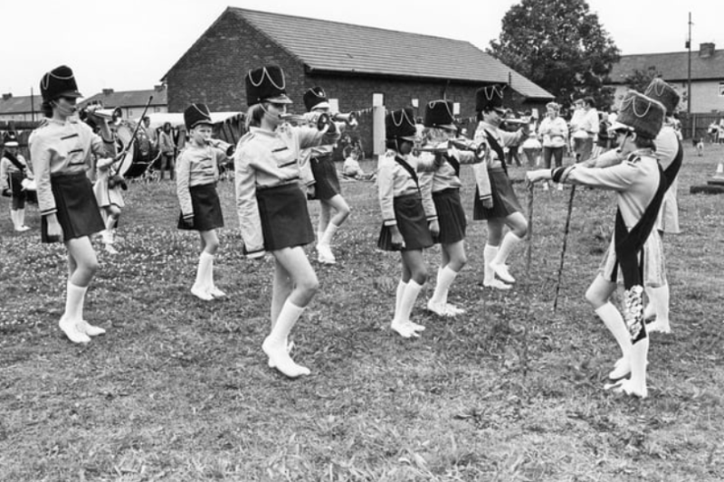 Fellgate Falcons Jazz Band entertain the crowd at Boldon CA Cricket Club at their annual summer fair. Who can tell us which year this is?