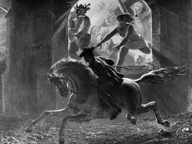 Several poems by Burns focus on the supernatural, including Tam O'Shanter. Growing up in Ayrshire, his interest in the subject is said to have come from the stories an old widow, who worked on his father's farm, would tell him involving the supernatural.