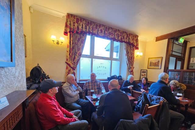 CAMRA members in The Royal Hotel Dungworth.