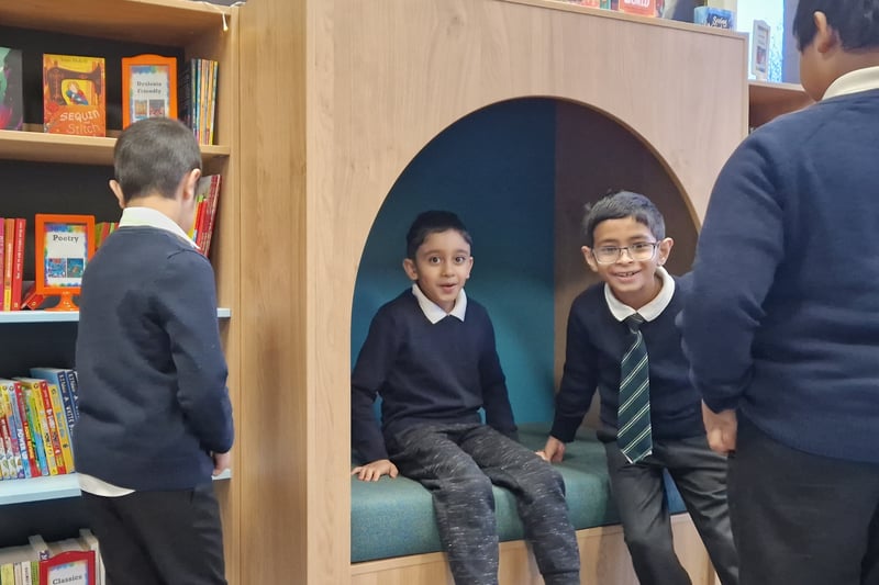 The children selected to first see the new library audibly gasped as they were let through the door and got to see what all the fuss had been about for the past few months.