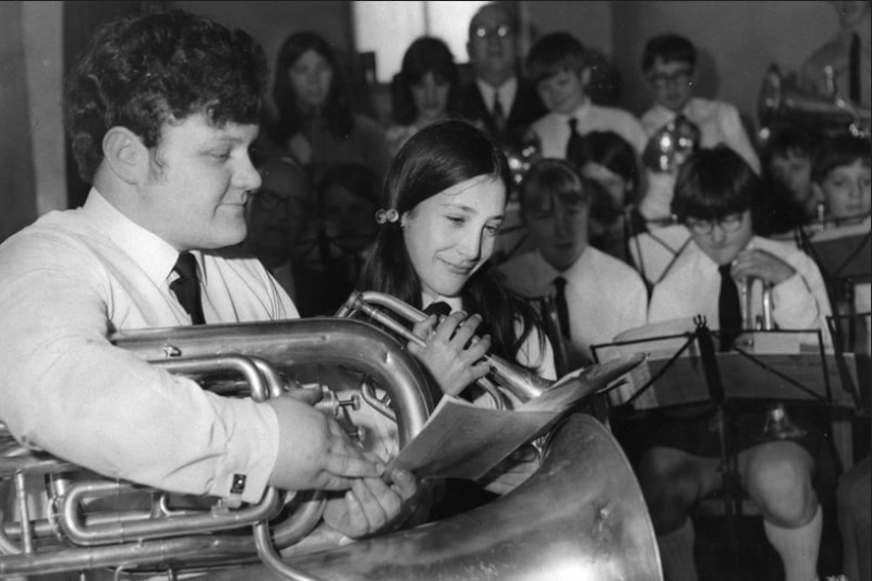 Edward Hall and Carol Dine of Boldon Colliery Junior Brass Band. Remember this from April 1971? 