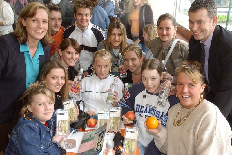 Pupils from Thornhill School did some extra revision during the Easter holidays in 2004.
They did it in style by being treated to lunch and lessons in healthy eating from Marks and Spencers staff.