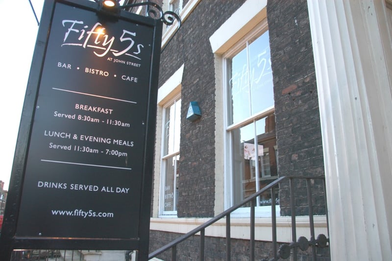 A bar, bistro and cafe with great choices from breakfast and onwards.
It's Fifty 5s in John Street.