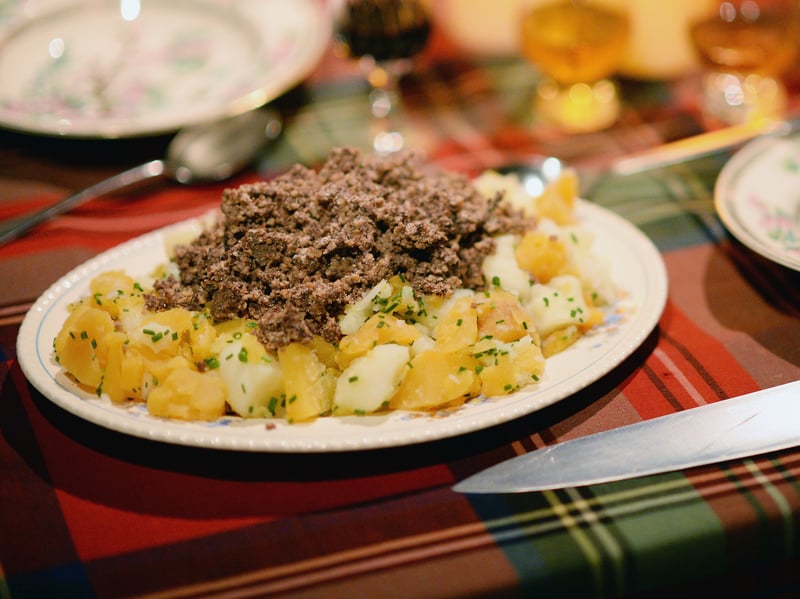 A traditional Burns Night sees revellers eating, chatting and laughing together with music playing in the background.  During a Burns Supper, the first course to be served is soup which could be Scotch broth, cock-a-leekie or Cullen skink. This is followed by the star of the show: haggis, neeps and tatties. This can be followed by an additional course to finish, which could see a traditional Scottish dish such as Cranachan served, or even oatcakes and cheese. 