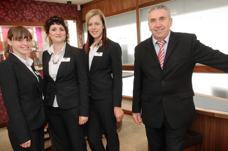 Rachel Bewick, Stacey Craig, Dela Bute and Harry Collinson in Crowtree Road in 2011.
